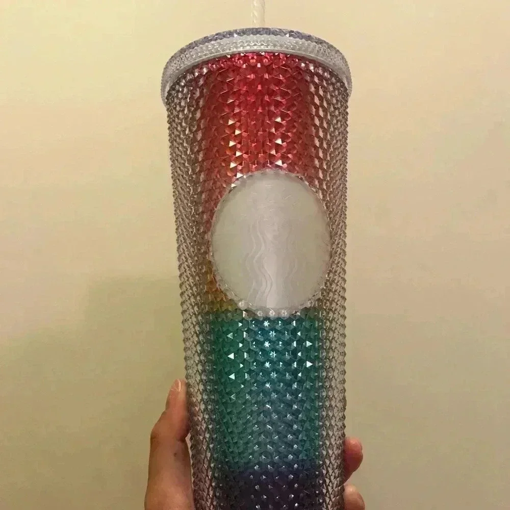 Starbucks Pride studded tumbler & color changing